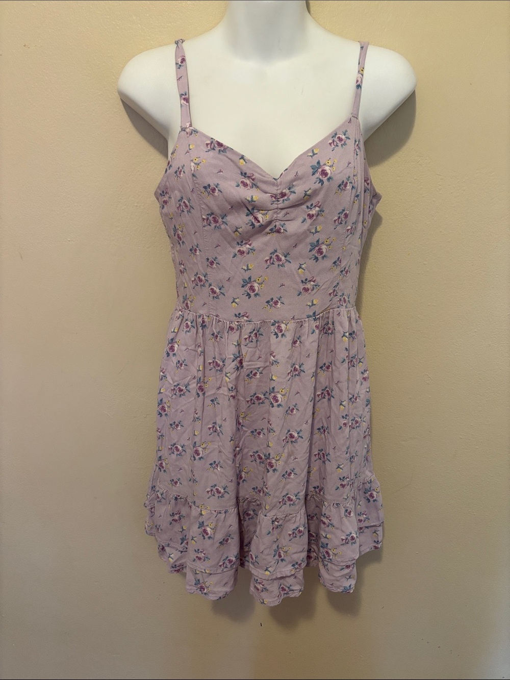 Hollister Lavender Floral Spaghetti-Strap Sundress